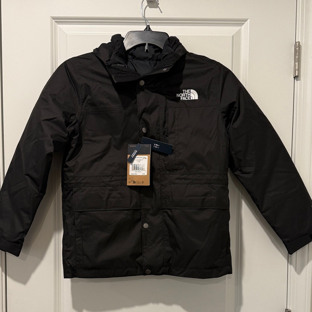 The North Face Kids Black Hooded Puffer Jacket